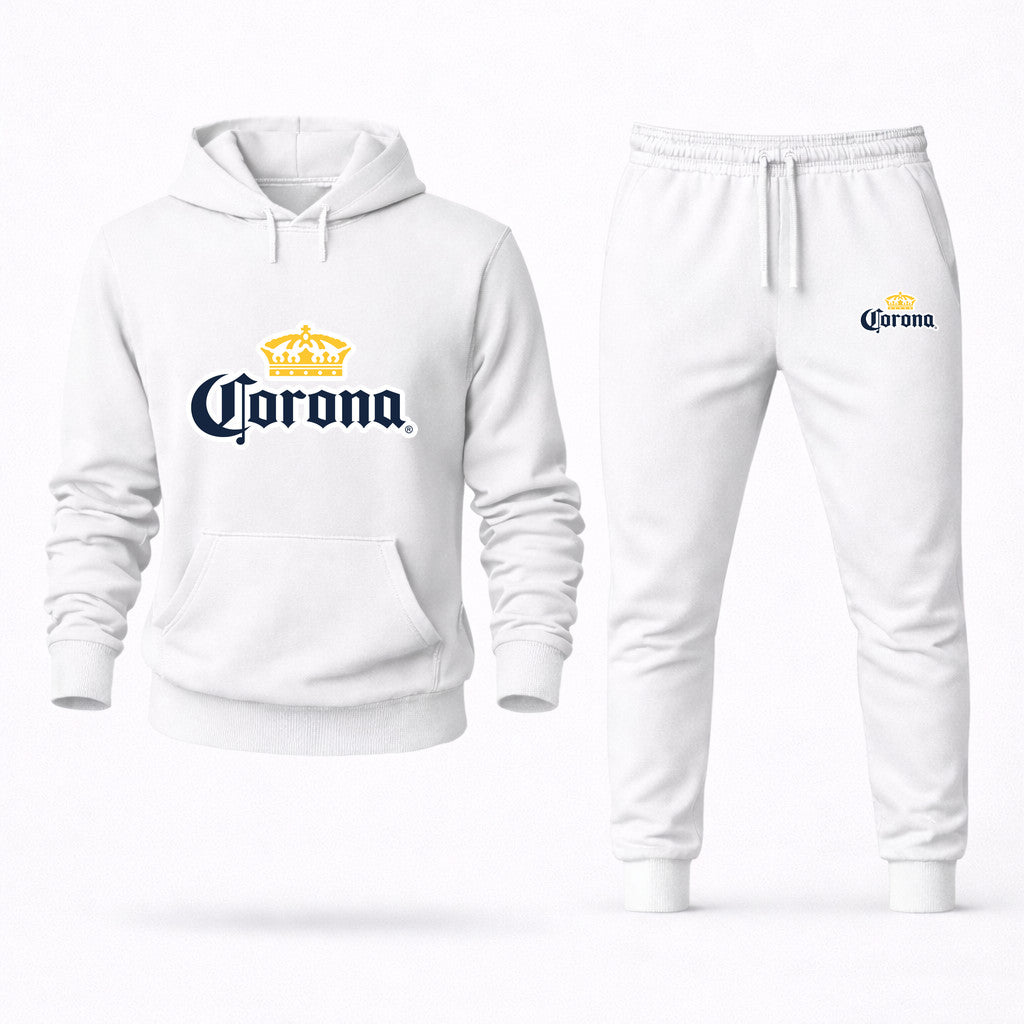 Corona Hoodie and Joggers Set - White