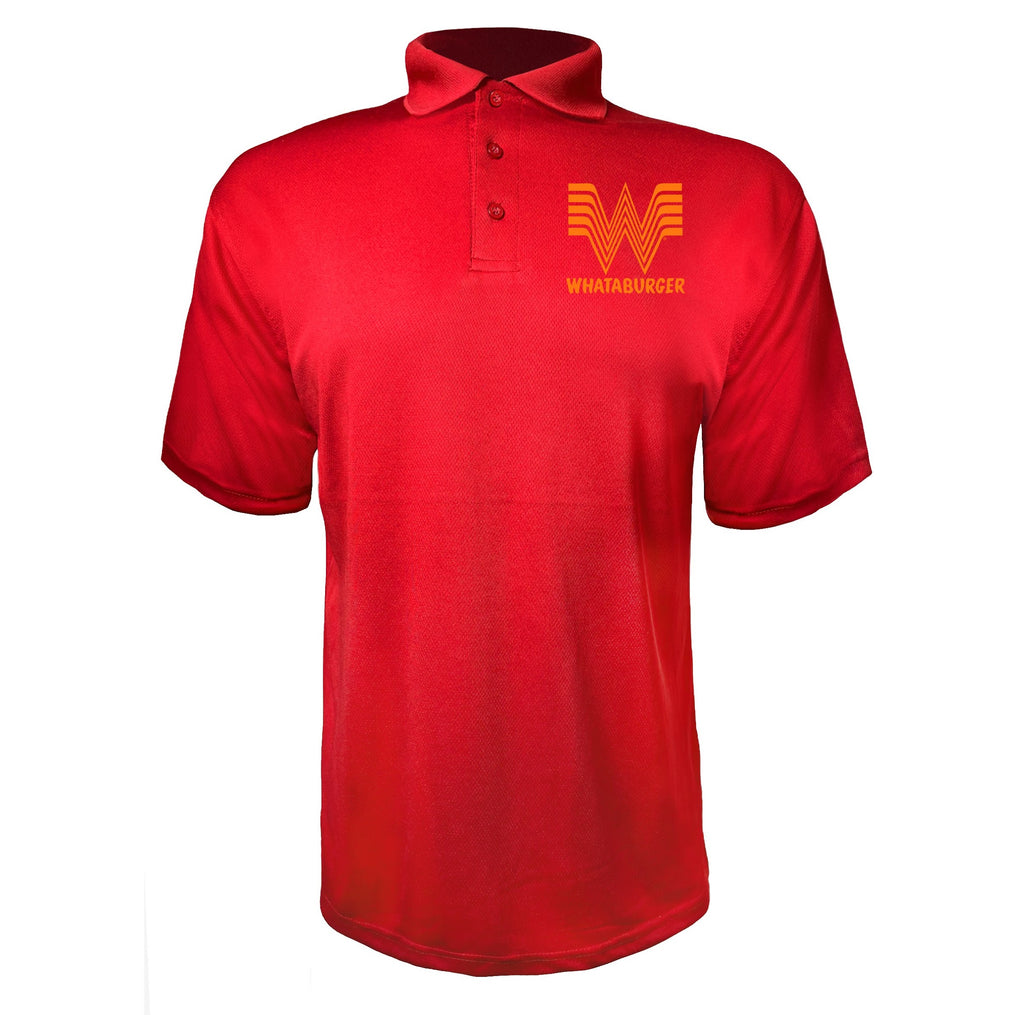 Whataburger men's polyester polo in Red