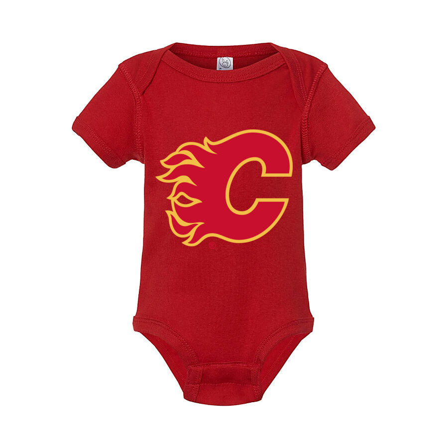 Calgary Flames Baby Romper Onesie - Red