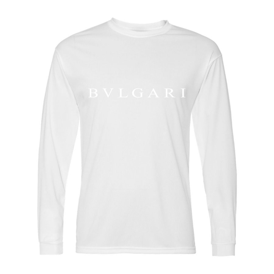 Men's Bvlgari white Polyester Long Sleeve T-Shirt - White