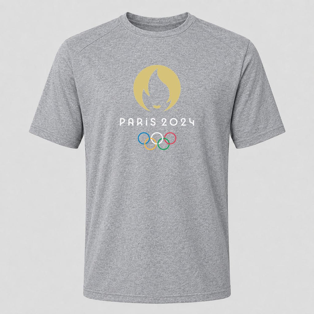 Men's Olympics 2024 Paris White Performance T-Shirt - Gray