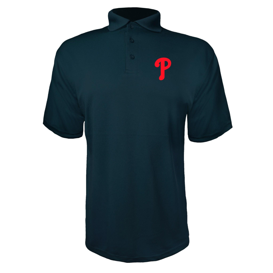 Men's Philadelphia Phillies Polyester Polo - Navy