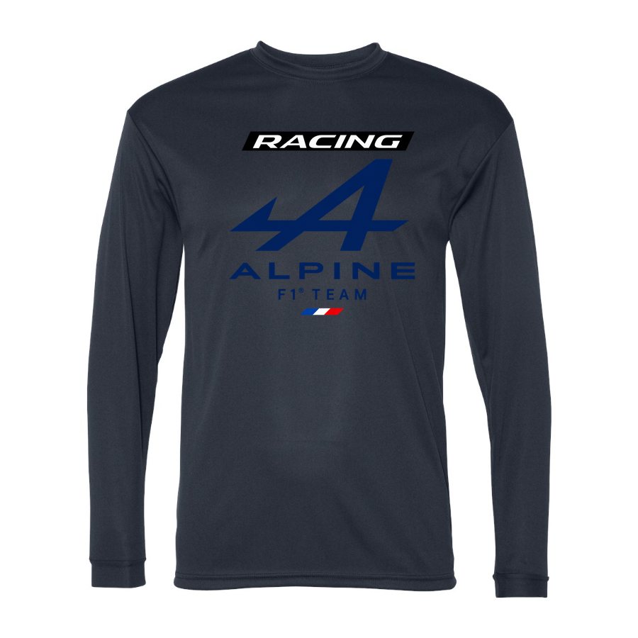 Men's Alpine F1 Team Polyester Long Sleeve T-Shirt - Navy