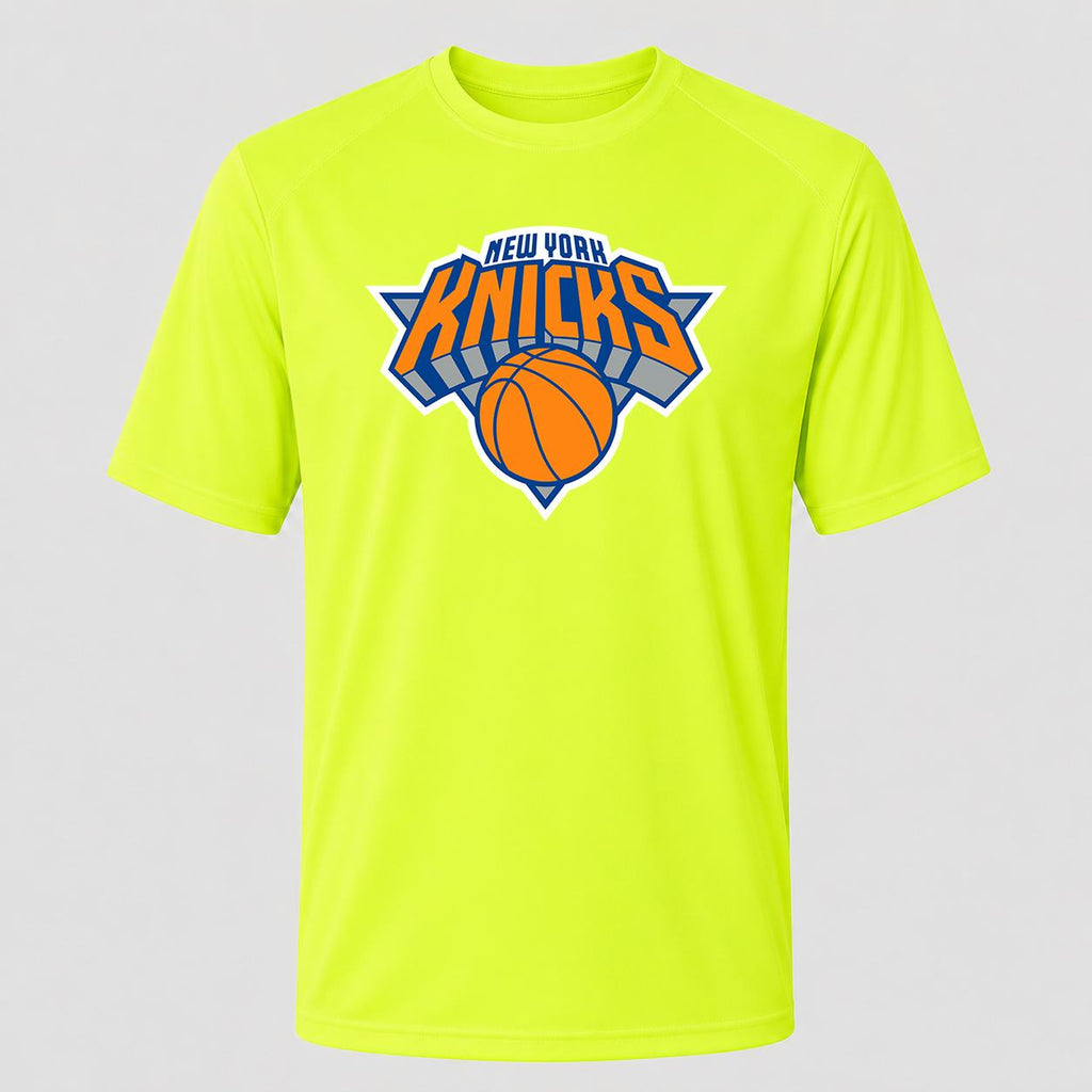Men's New York Knicks Performance T-Shirt - Safety Green