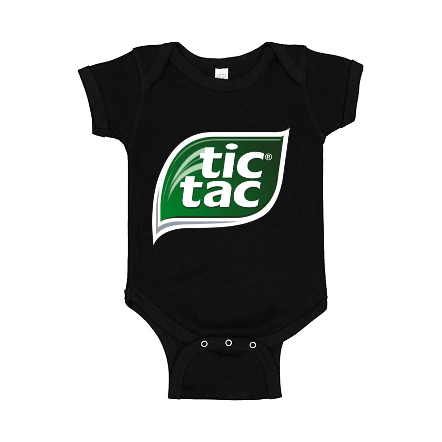 Tic Tac Baby Romper Onesie - Black