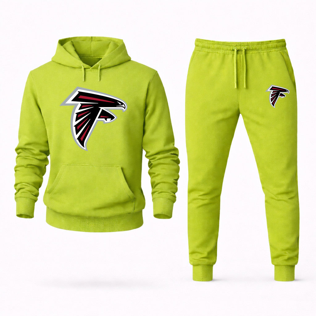 Atlanta Falcons Hoodie and Joggers Set - Lime Green