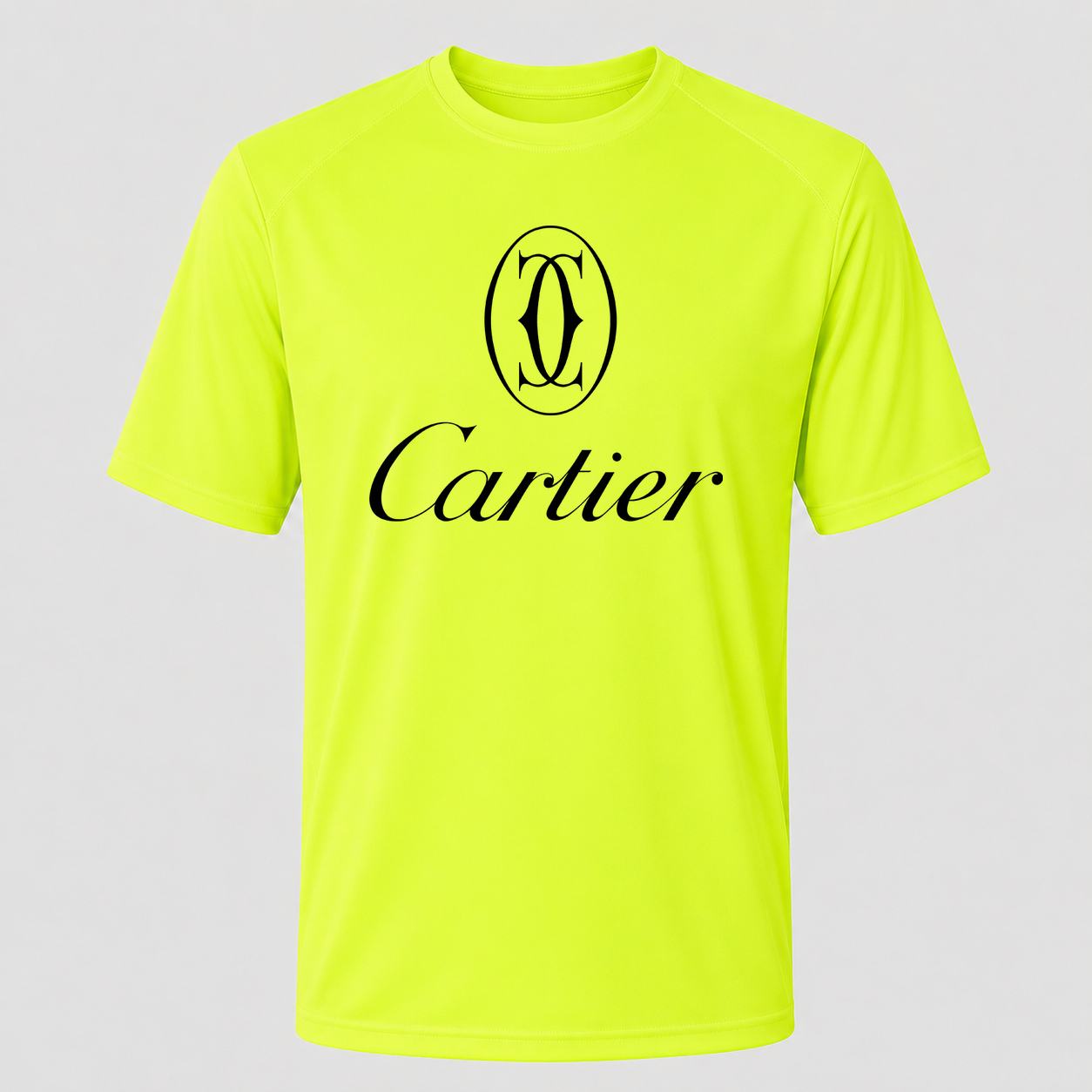 Men's Cartier Black Performance T-Shirt - Safety Green
