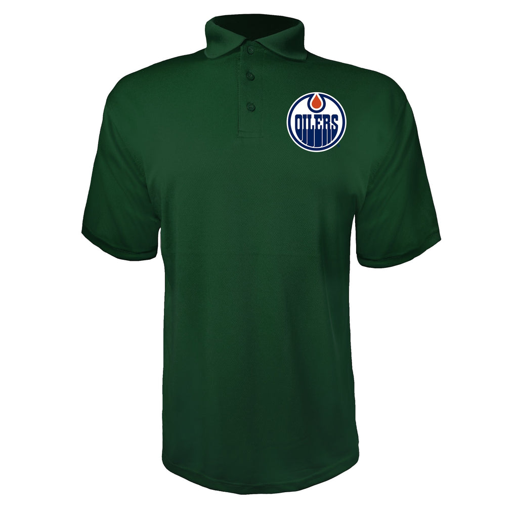 Edmonton Oilers Green polyester polo