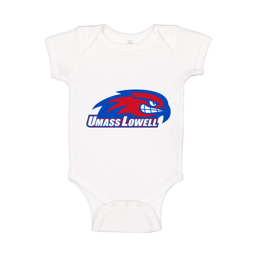 UMass Lowell River Hawks Baby Romper Onesie - White