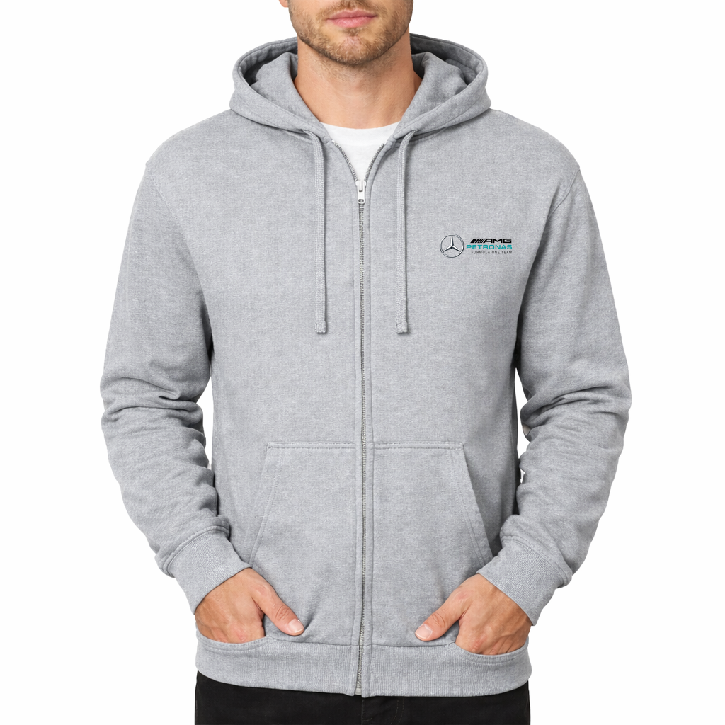 Men's Mercedes AMG Petronas Formula One Team Zipper Hoodie - Grey