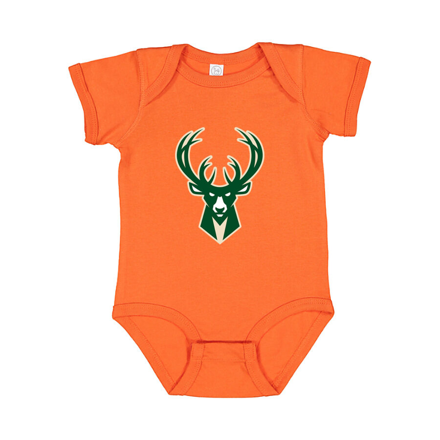 Milwaukee Bucks Baby Romper Onesie - Orange