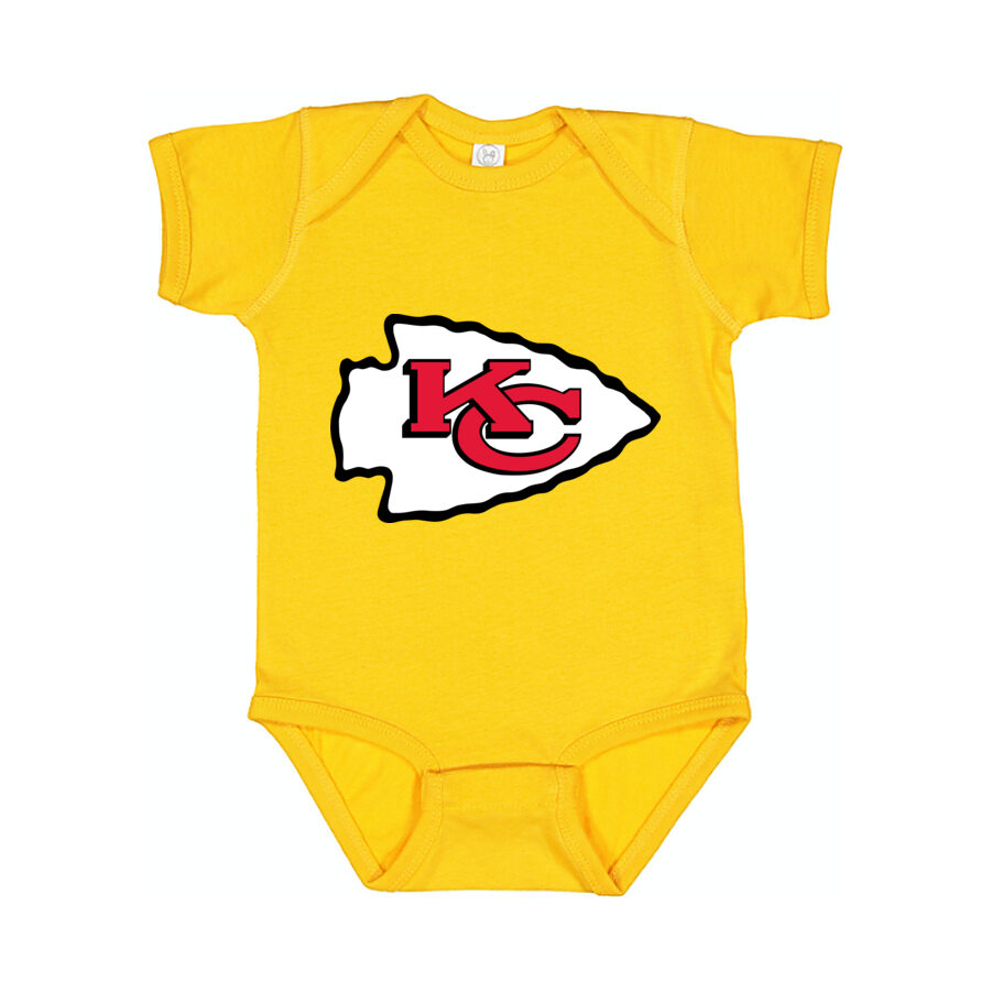 Kansas City Chiefs Baby Romper Onesie - Yellow