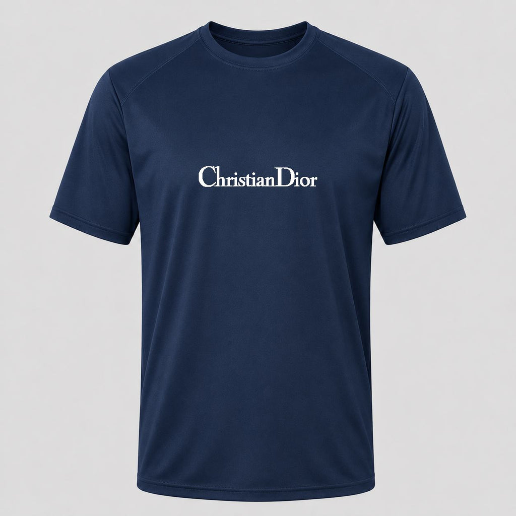 Men's Dior White Performance T-Shirt - Navy