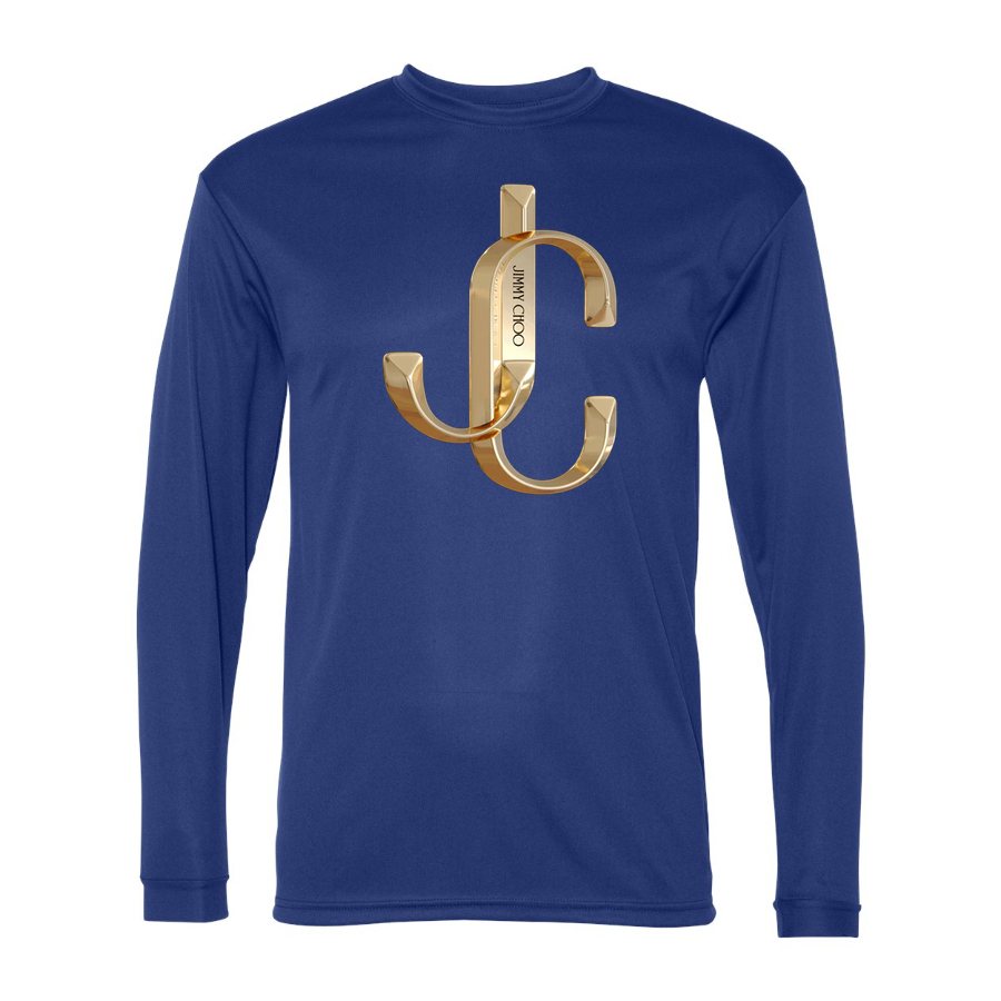 Men's Jimmy Choo Polyester Long Sleeve T-Shirt - Royal Blue
