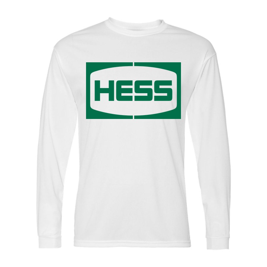 Men's Hess Polyester Long Sleeve T-Shirt - White
