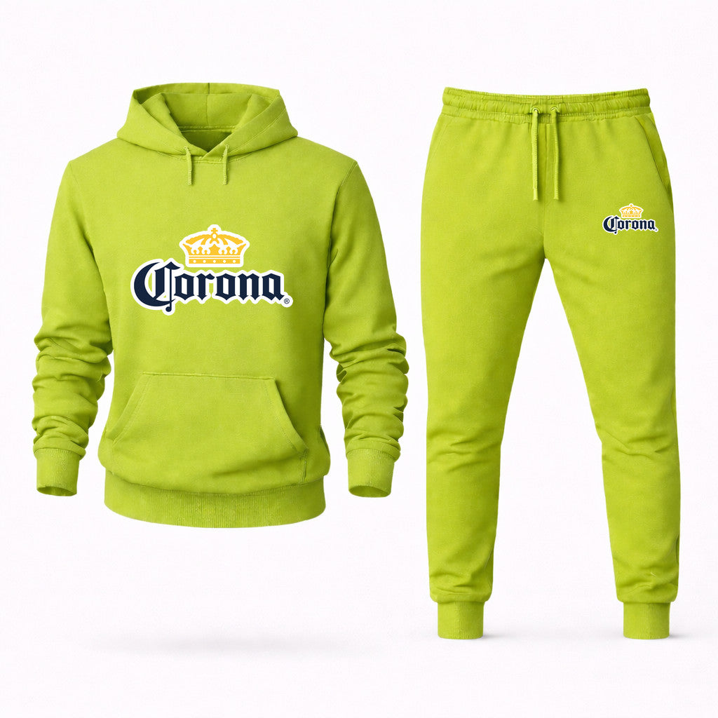 Corona Hoodie and Joggers Set - Lime Green