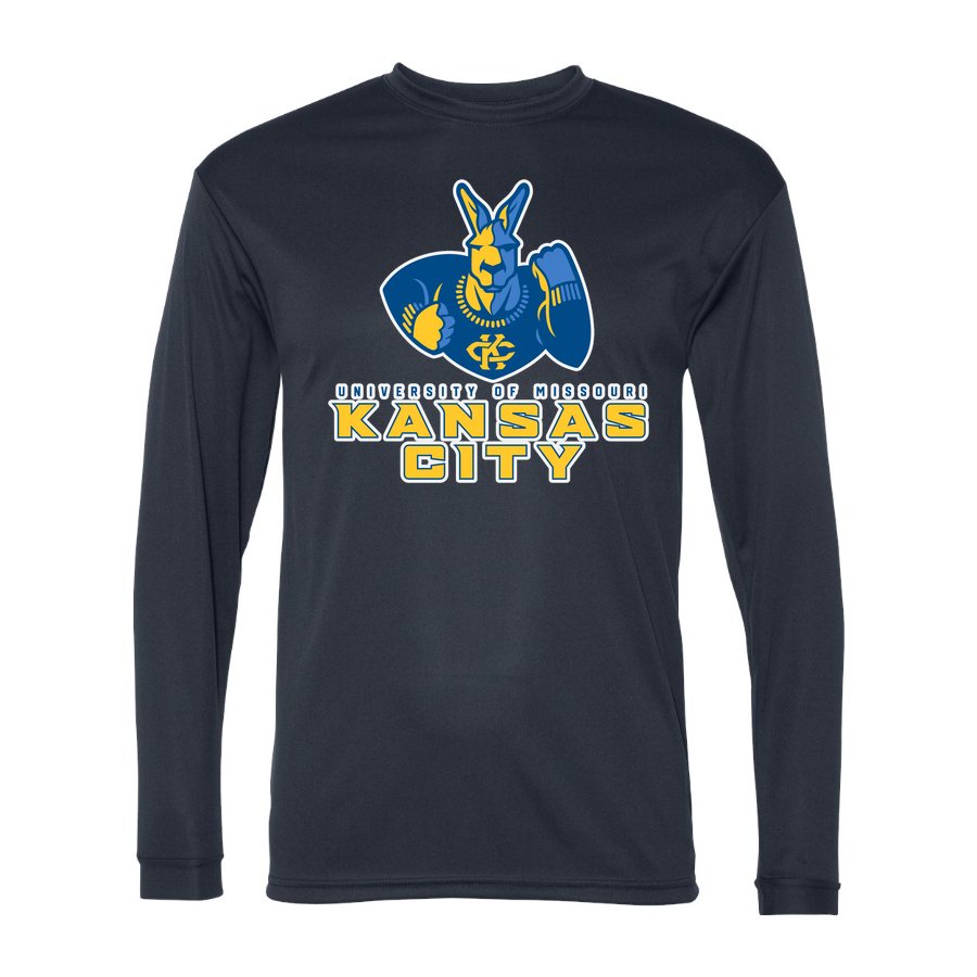 Men's UMKC Kangaroos Polyester Long Sleeve T-Shirt - Navy