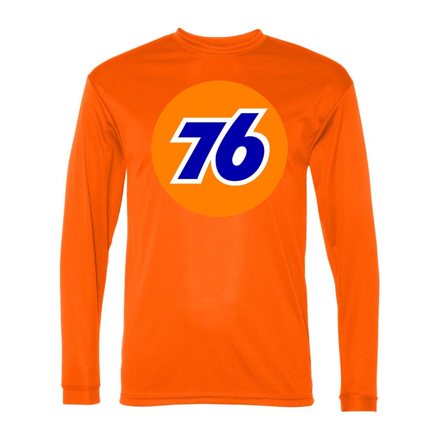 Men's 76 Polyester Long Sleeve T-Shirt - Safety Orange