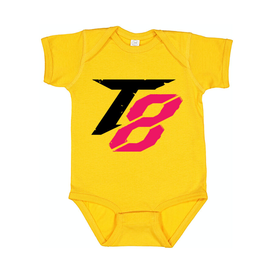 Tekken 8 Black Logo Baby Romper Onesie - Yellow