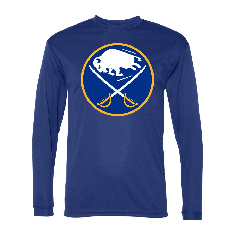 Men's Buffalo Sabres Polyester Long Sleeve T-Shirt - Royal Blue