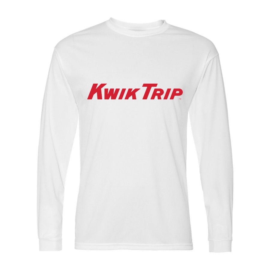 Men's Kwik Trip Polyester Long Sleeve T-Shirt - White