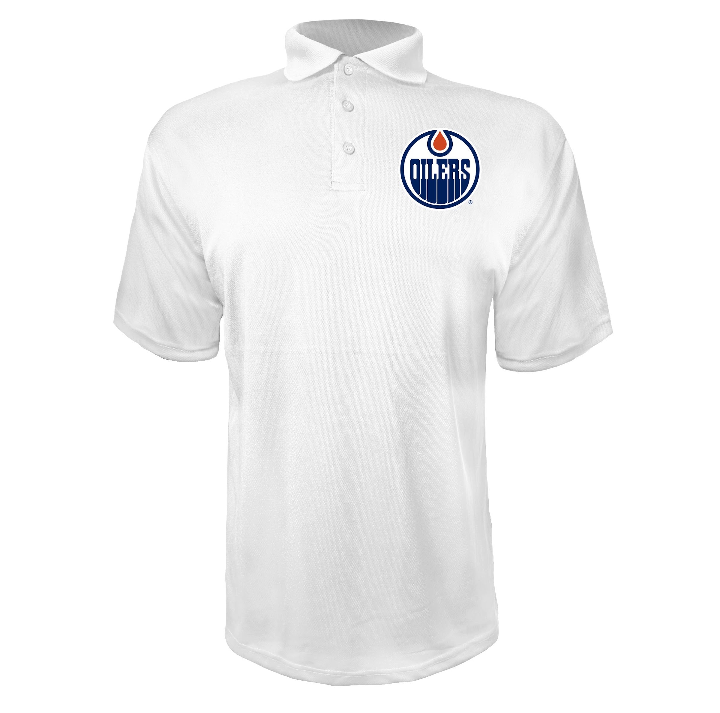 Edmonton Oilers White polyester polo