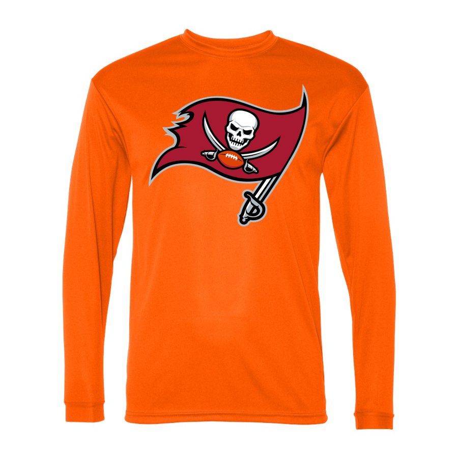 Men's Tampa Bay Buccaneers Polyester Long Sleeve T-Shirt - Safety Orange