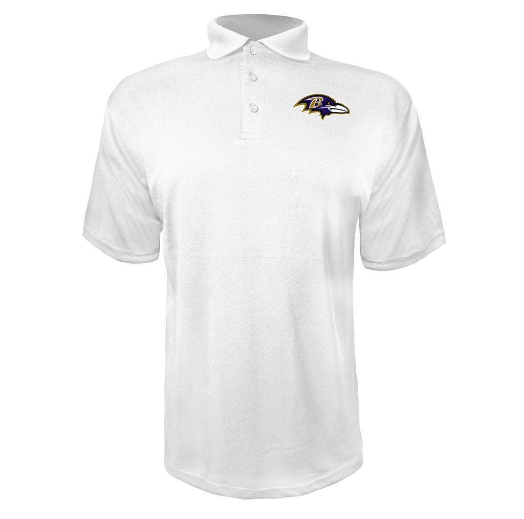 Baltimore Ravens White polyester polo