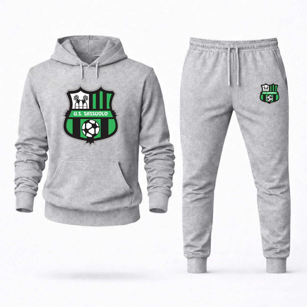 U.S. Sassuolo Soccer Hoodie and Joggers Set - Grey