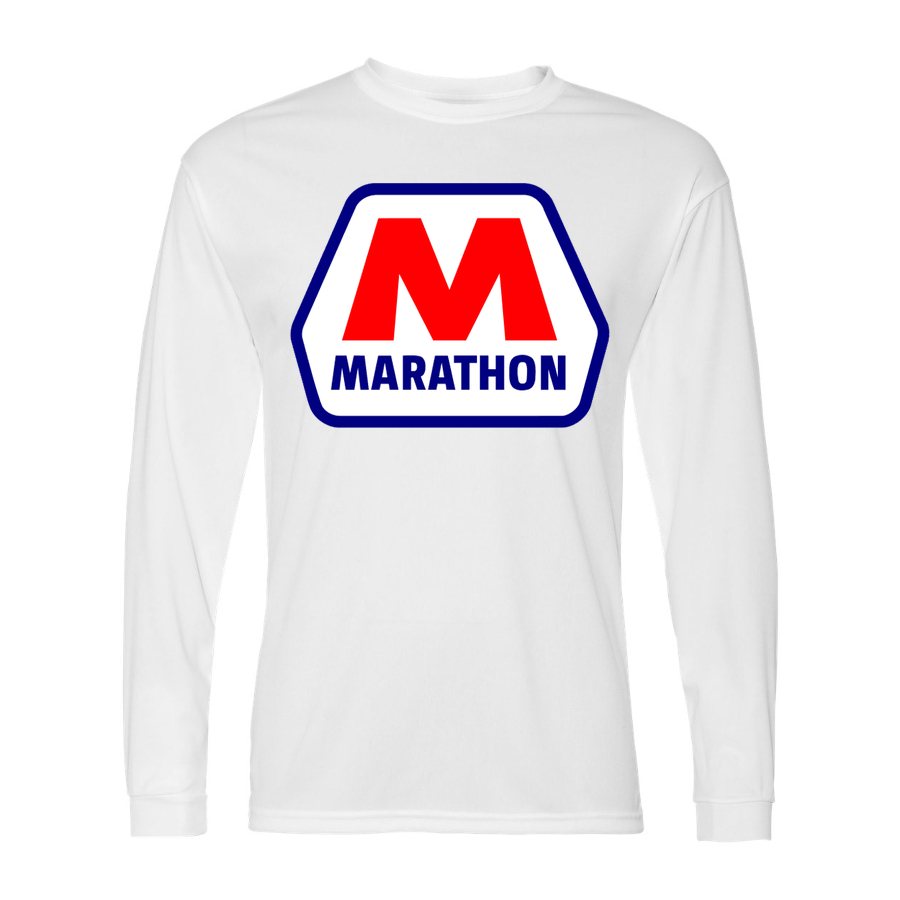 Men's Marathon Polyester Long Sleeve T-Shirt - White