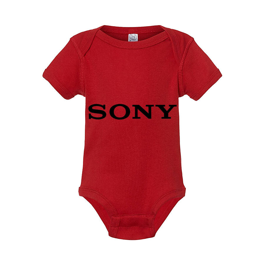 Sony Black Logo Baby Romper Onesie - Red