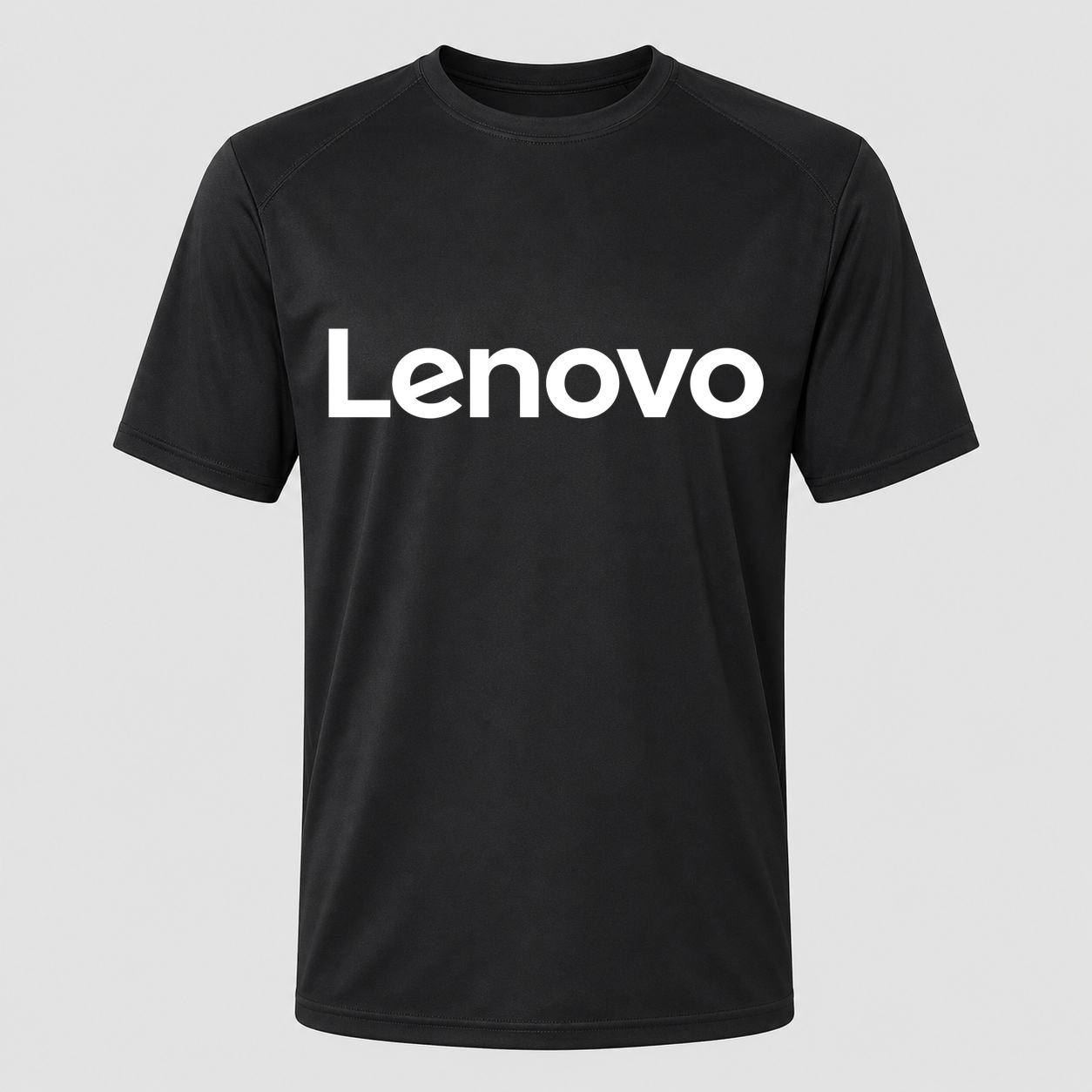 Men's Lenovo White Performance T-Shirt - Black