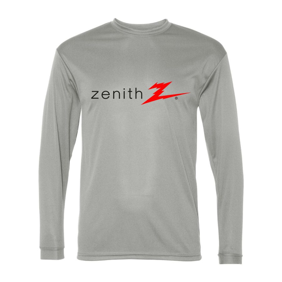 Men's Zenith Polyester Long Sleeve T-Shirt - Silver
