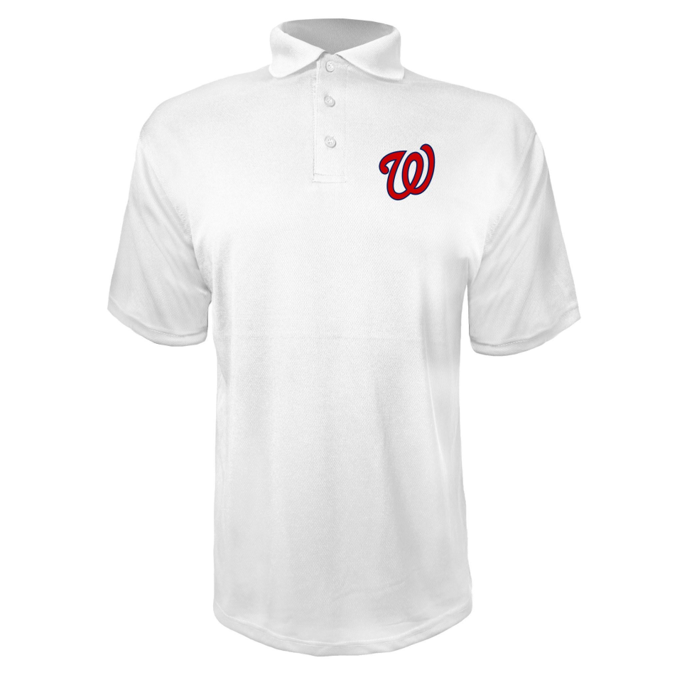 Men's Washington Nationals Polyester Polo - White