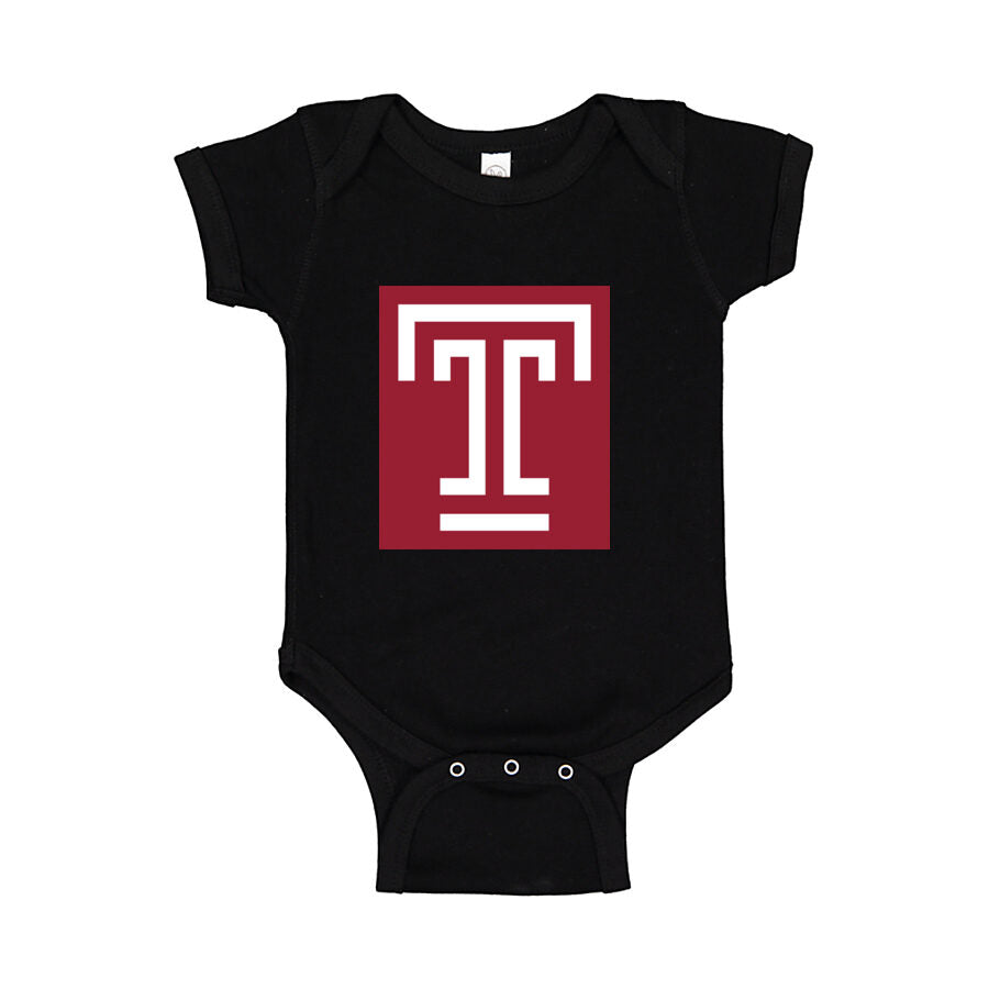 Temple Owls Baby Romper Onesie - Black