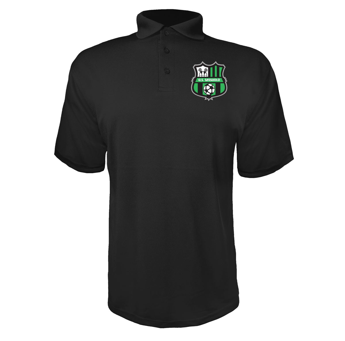 U.S. Sassuolo Black polyester polo