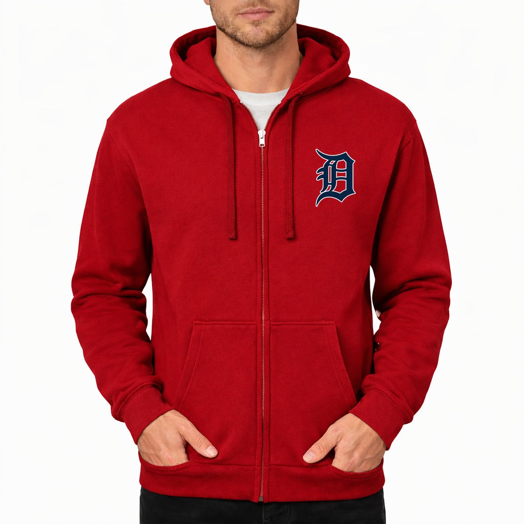 Men's Detroit Tigers Zipper Hoodie - Red