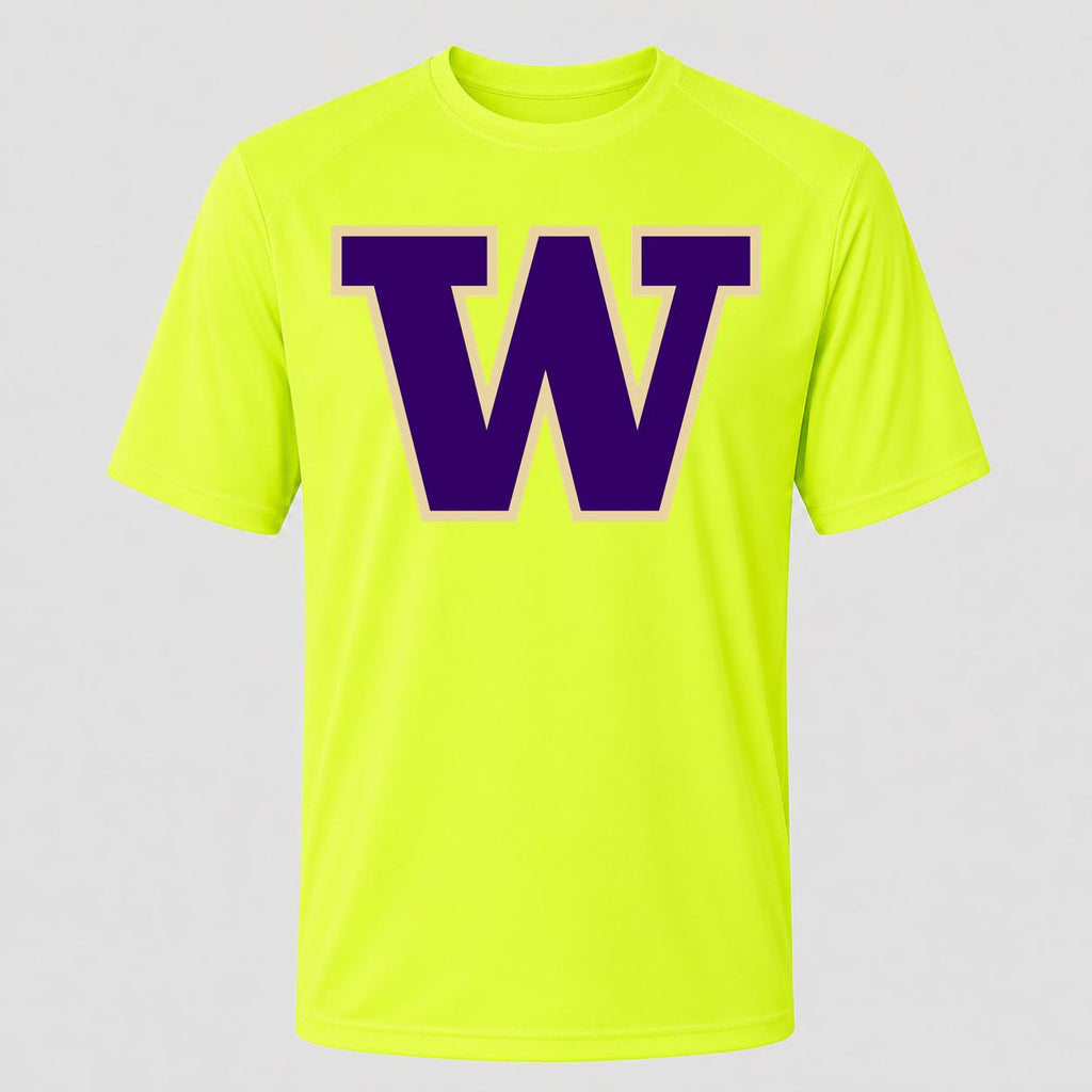 Men's Washington Huskies Performance T-Shirt - Safety Green