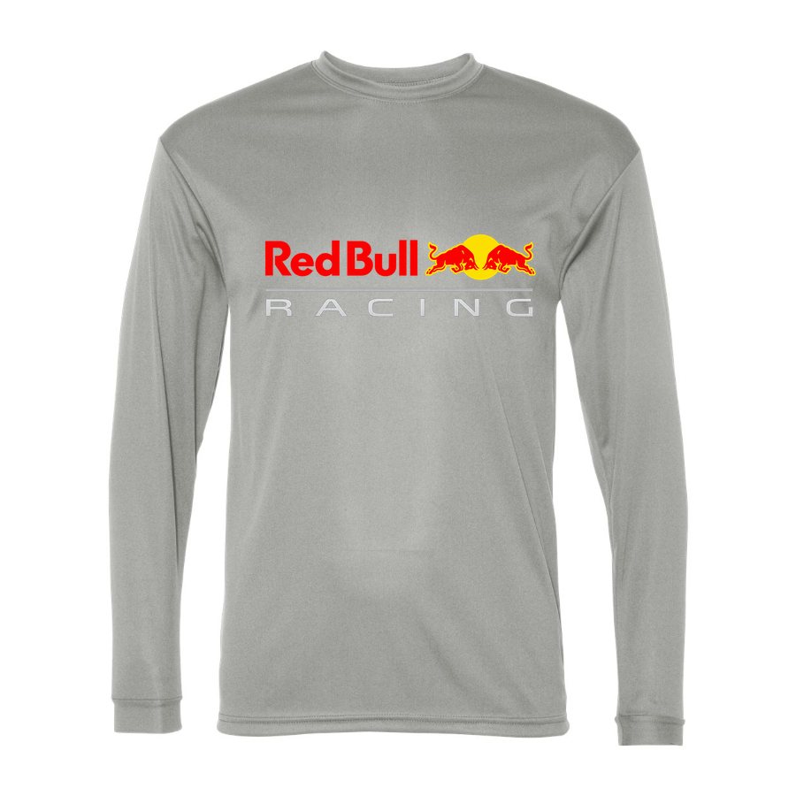 Men's Red Bull Racing Polyester Long Sleeve T-Shirt - Silver