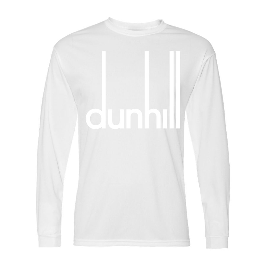 Men's Dunhill Polyester Long Sleeve T-Shirt - White