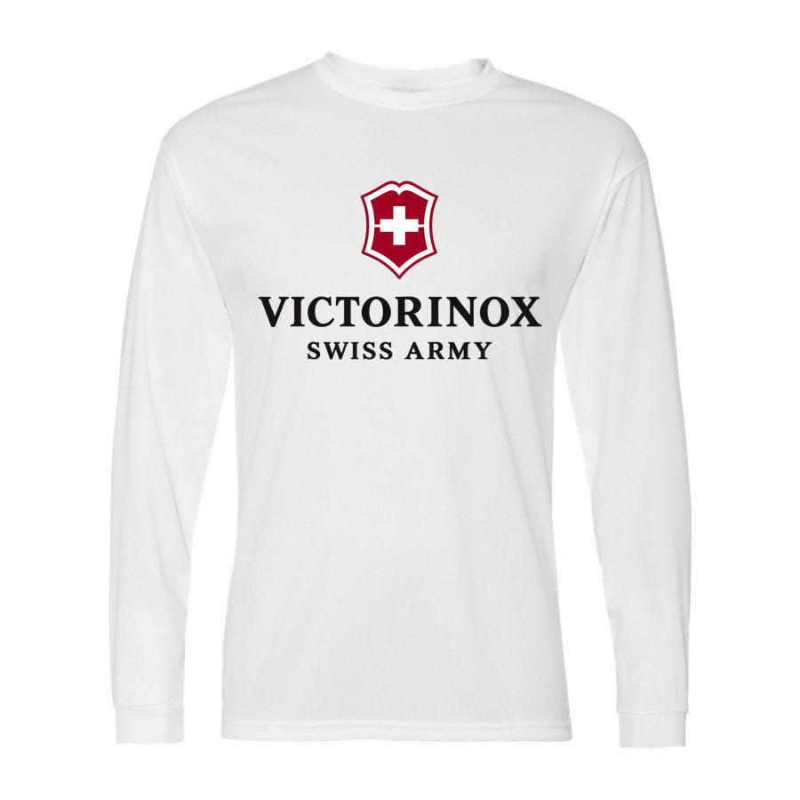 Men's Victorinox Swiss Army Polyester Long Sleeve T-Shirt - White