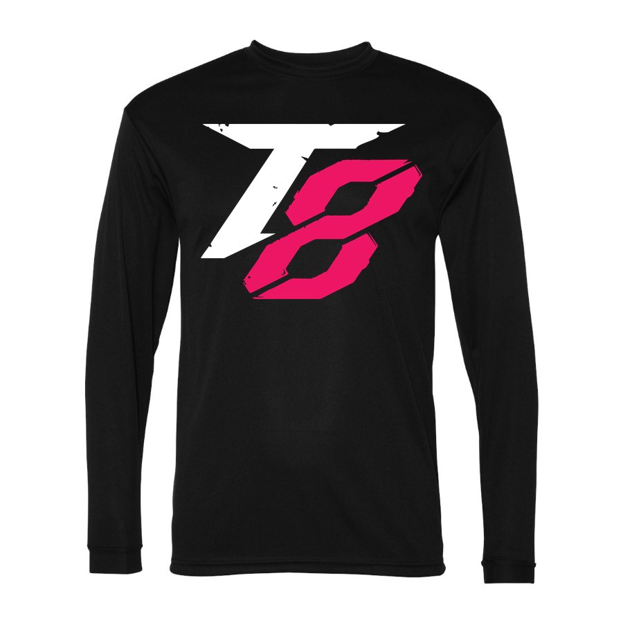 Men's Tekken 8 White Polyester Long Sleeve T-Shirt - Black