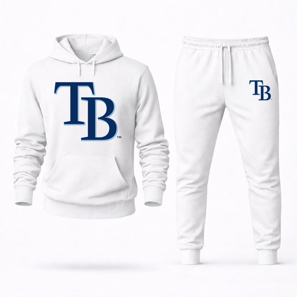 Tampa Bay Rays Hoodie and Joggers Set - White