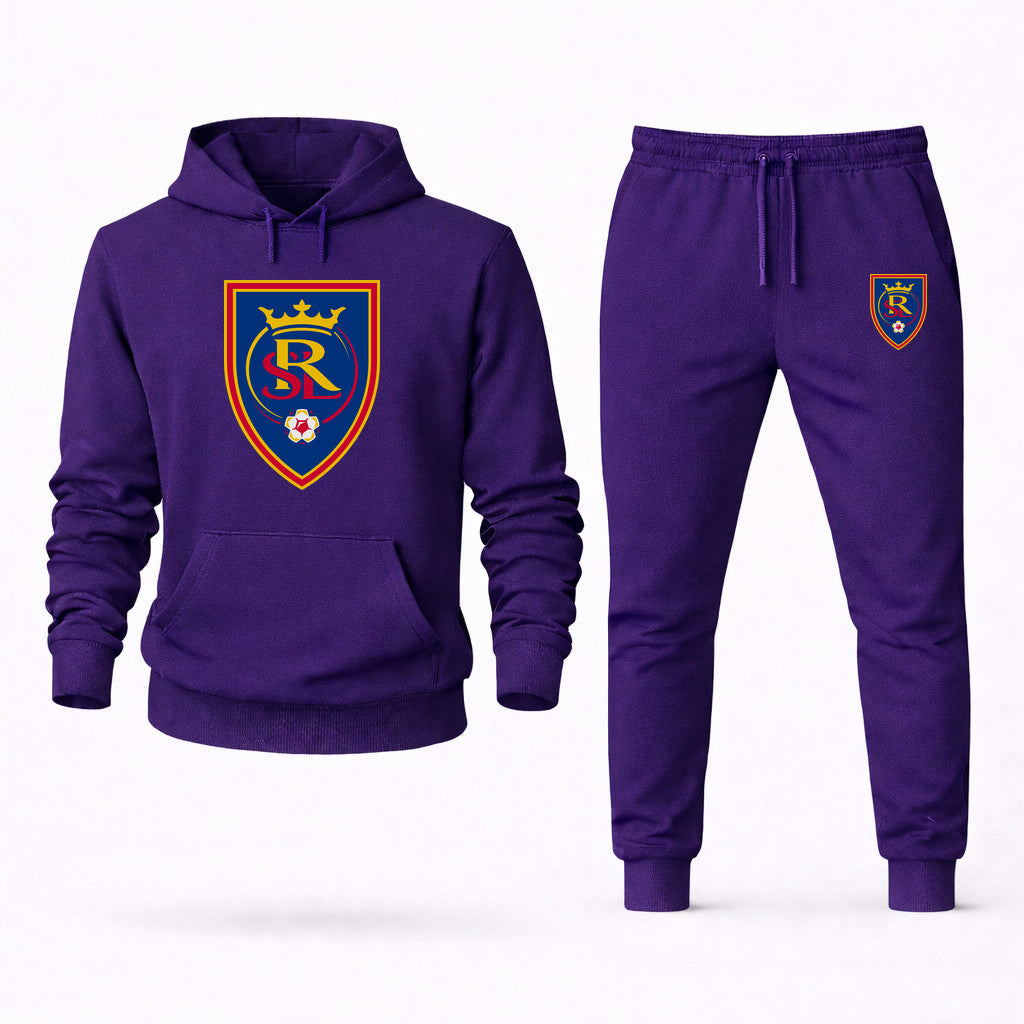 Real Salt Lake Soccer Hoodie and Joggers Set - Purple