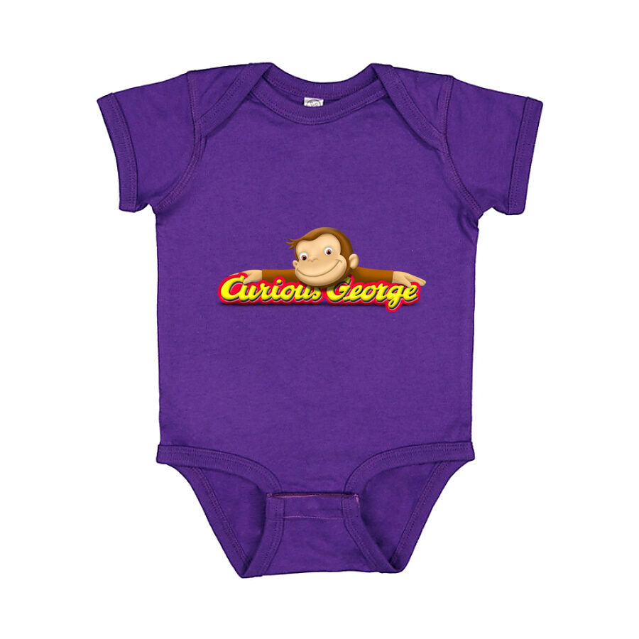Curious George Baby Romper Onesie - Purple