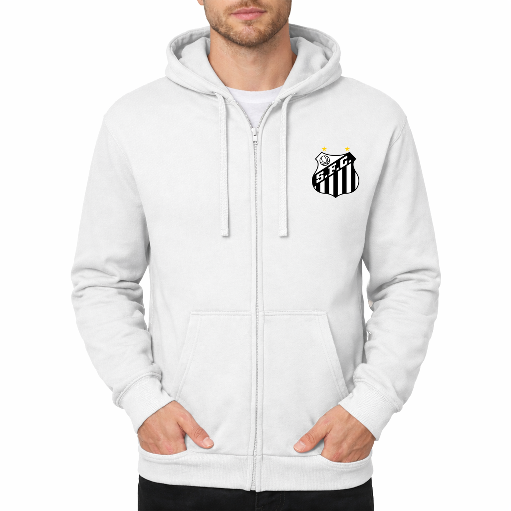 Men's Santos FC Zipper Hoodie - White