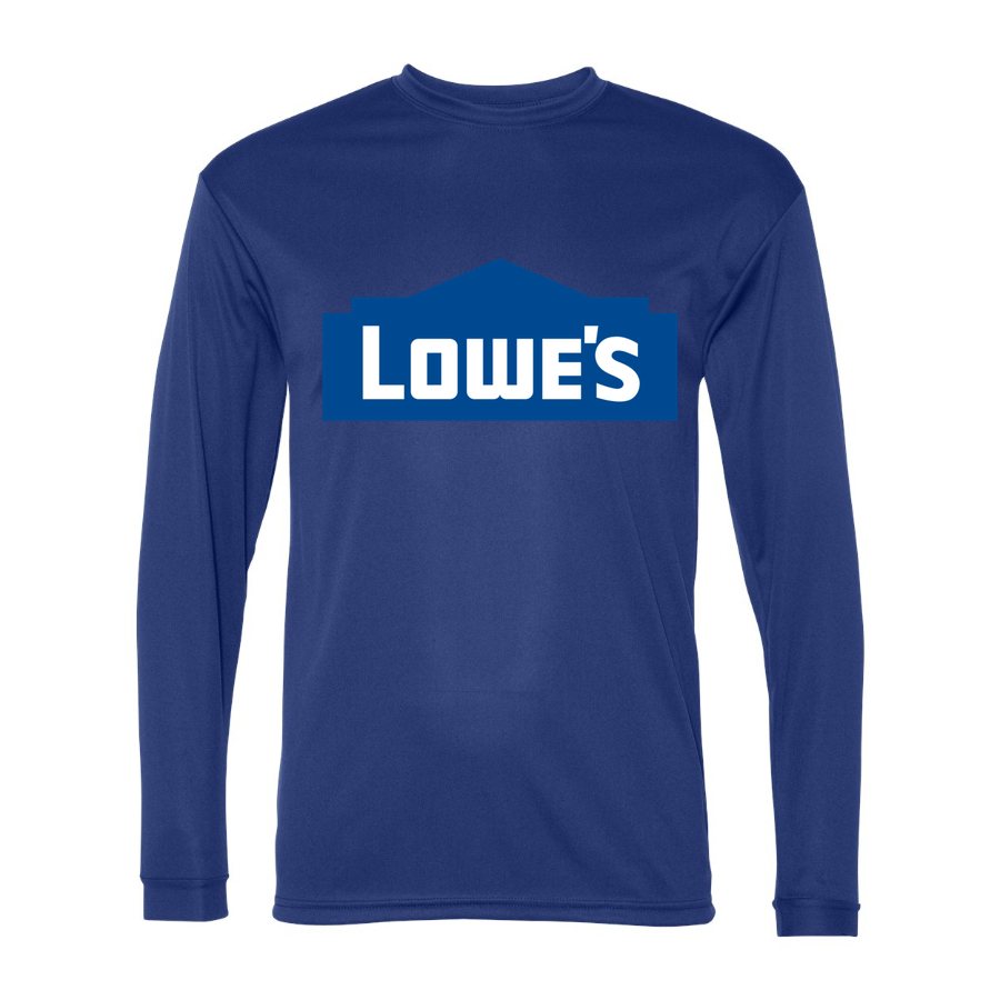 Men's Lowes Polyester Long Sleeve T-Shirt - Royal Blue