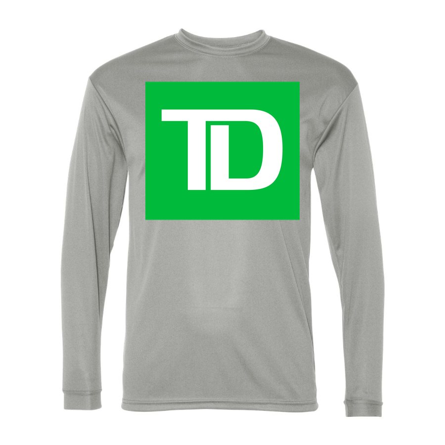 Men's TD Bank Polyester Long Sleeve T-Shirt - Silver