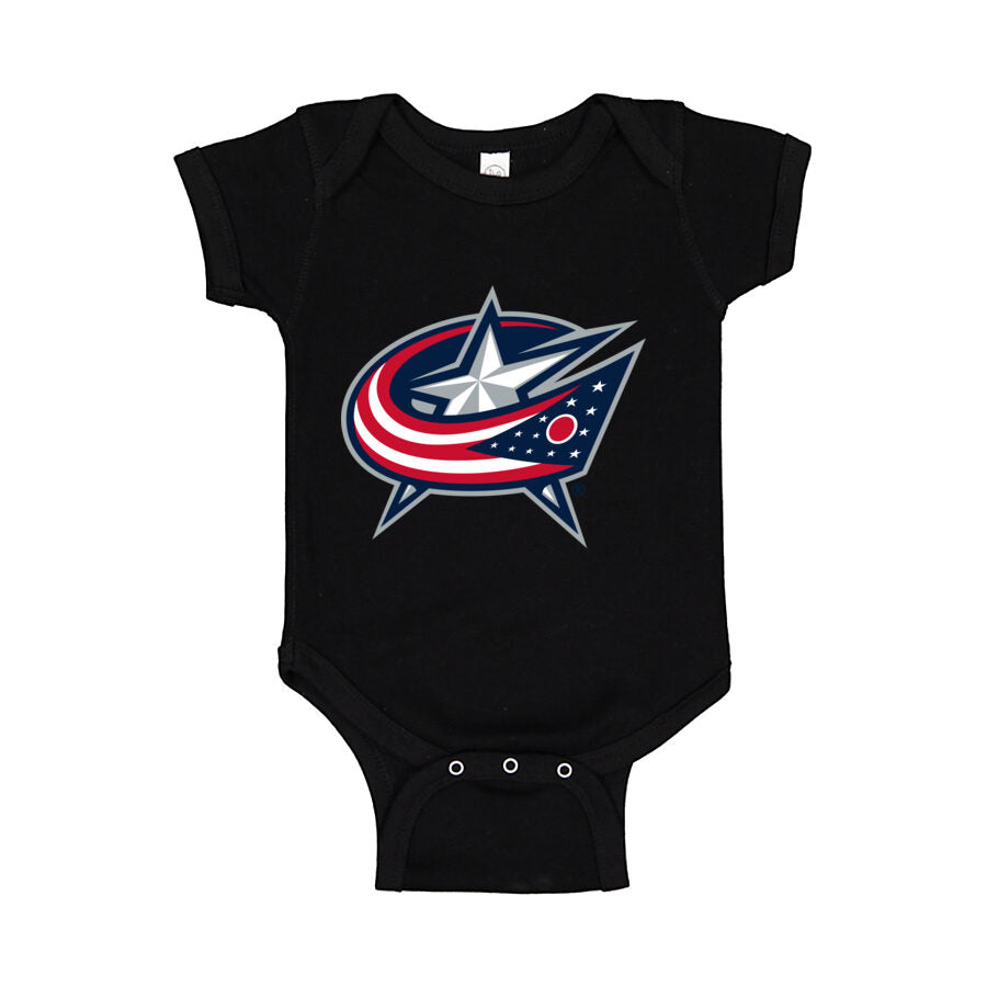 Columbus Blue Jackets Baby Romper Onesie - Black