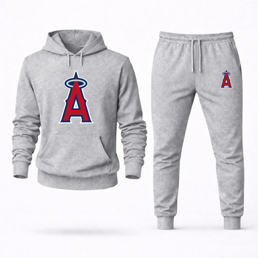 Los Angeles Angels Hoodie and Joggers Set - Grey